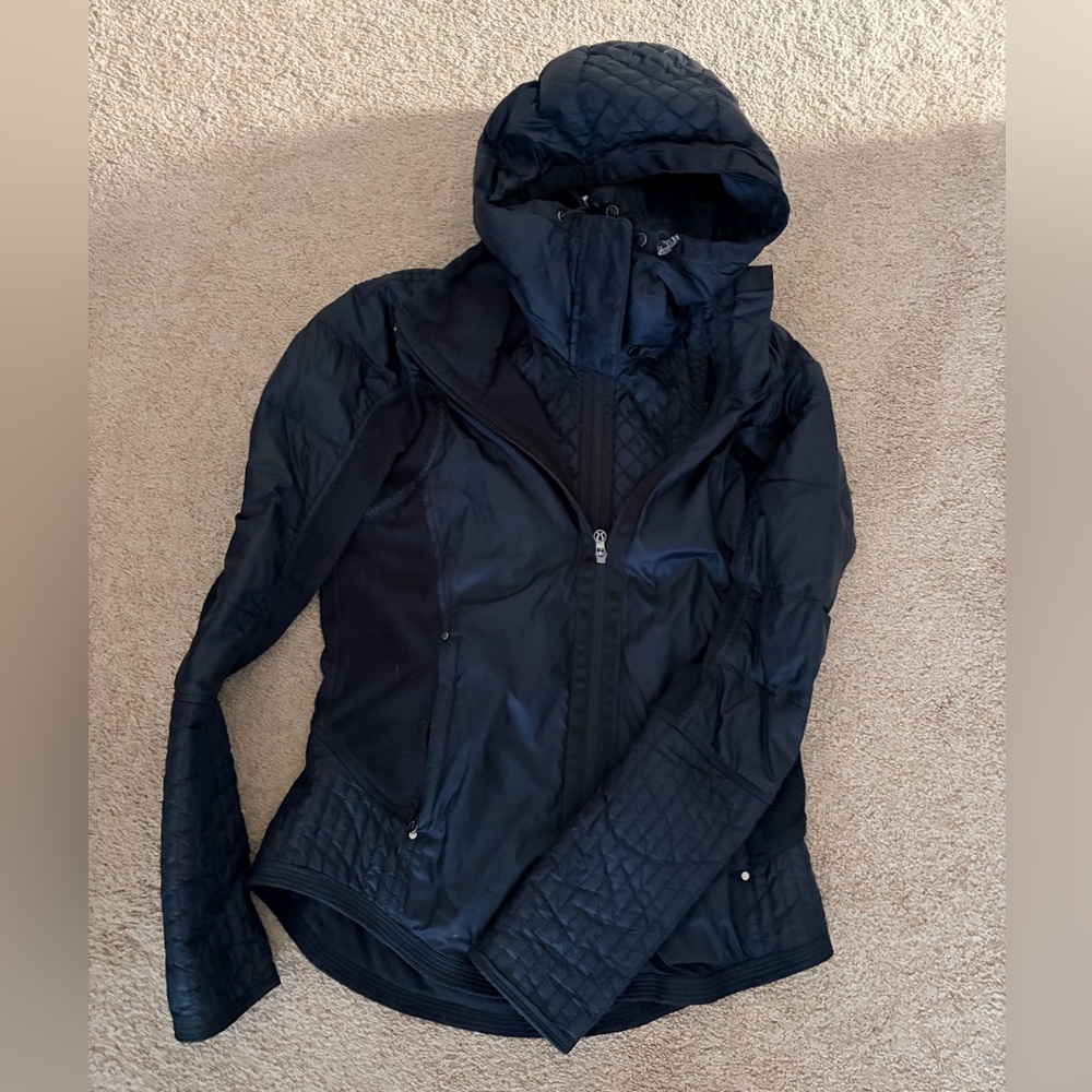 Lululemon Athletica Black Quilted Ski Jacket